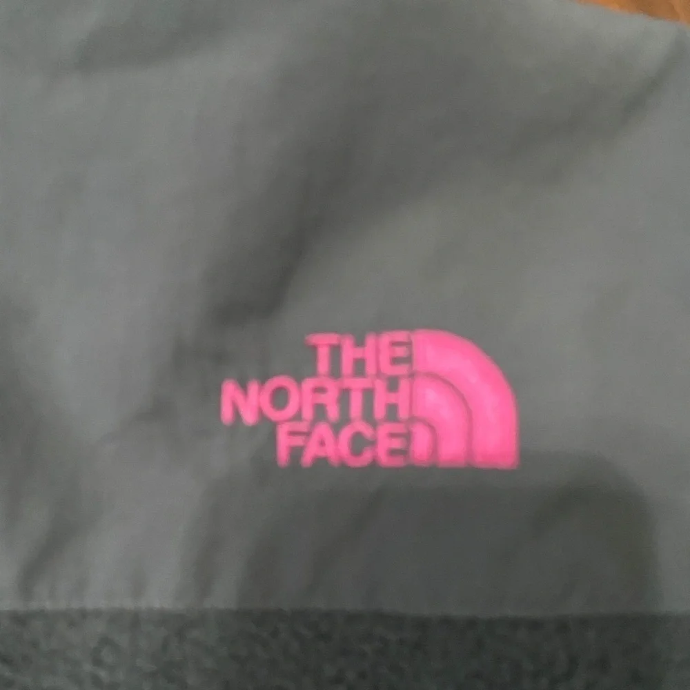 The North Face Girls Denali Fleece Gray Pink XL 18
